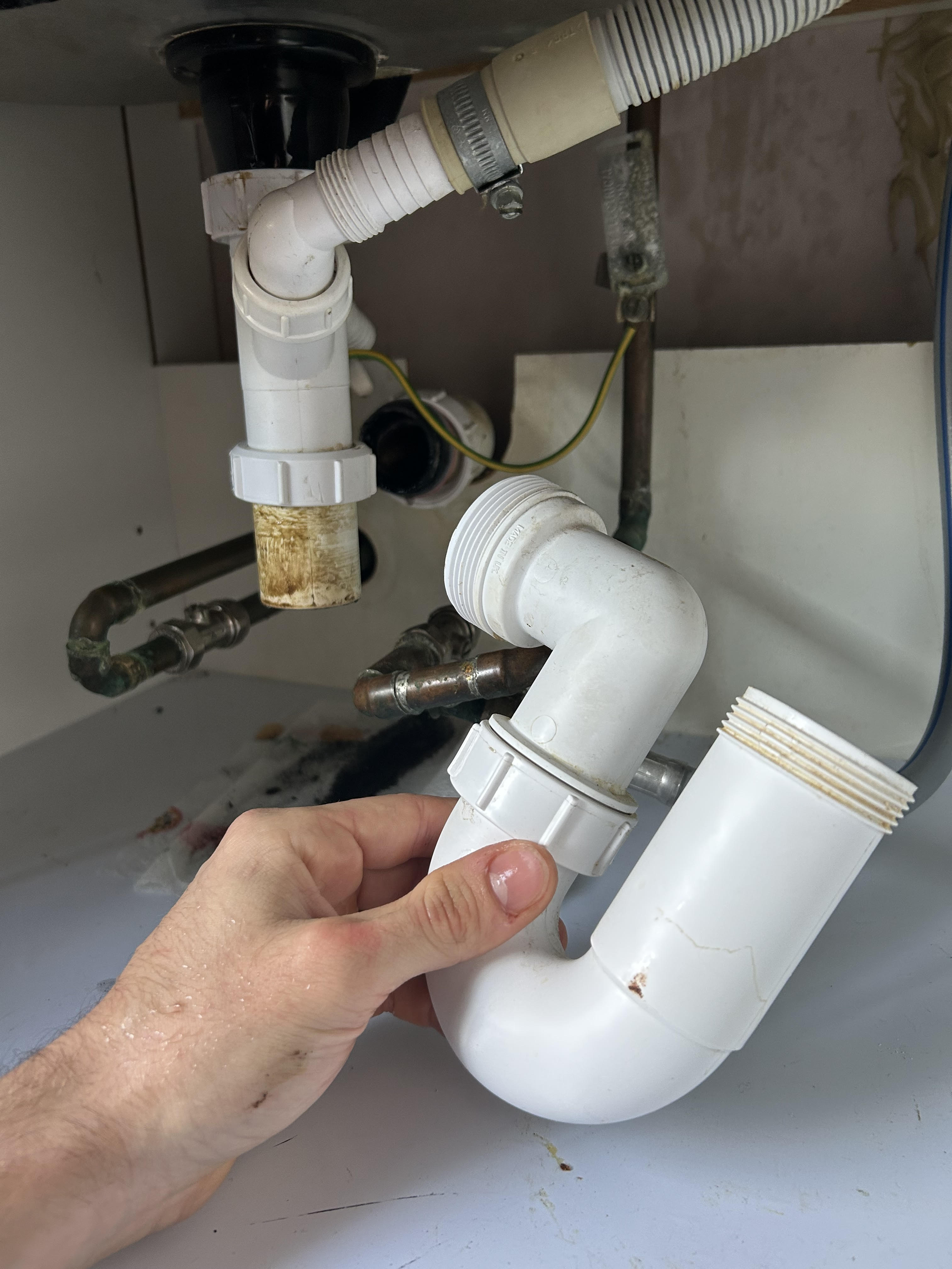 Under-sink drain unblocking by Flow Plus Plumbing